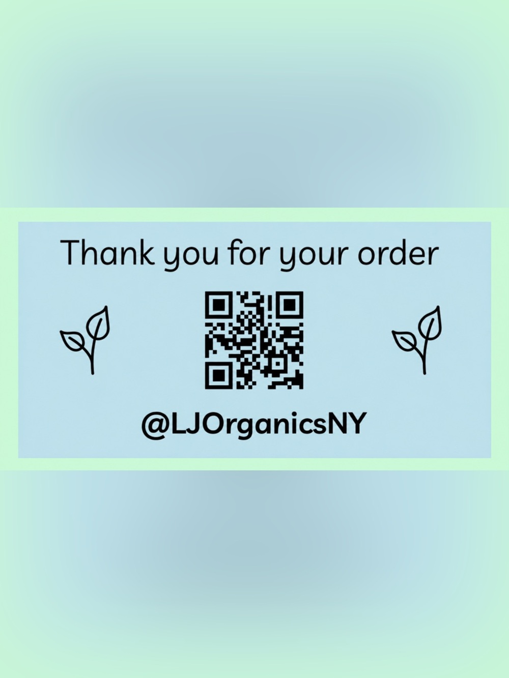 50 CUSTOM STICKERS - 2” x 1” - “THANK YOU FOR YOUR ORDER” - W/ CLOSET NAME & QR